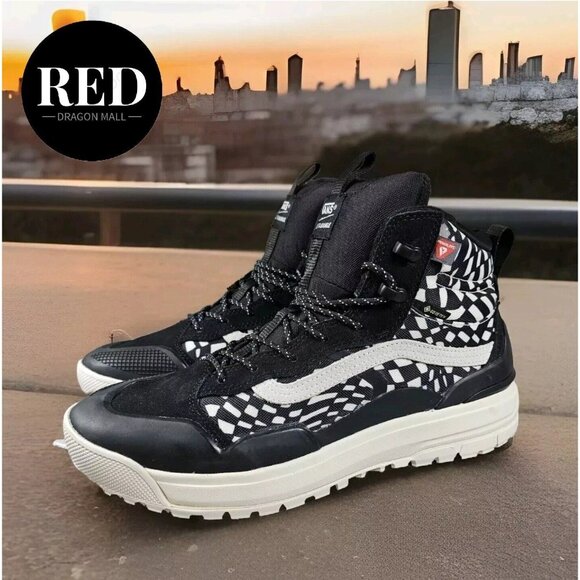 Vans UltraRange EXO Hi GORE-TEX® MTE-2 Black Warped Check Sneakers - Men’s 9.5 main image 9